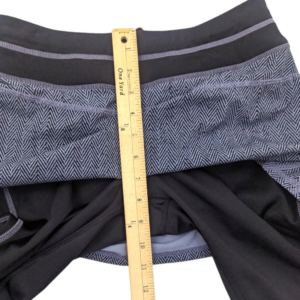 Athleta Skirted Leggings Athletic Pants Tights Womens XS Black Gray 7/8 Length - Picture 10 of 13
